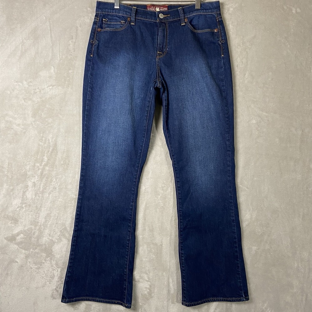Lucky Brand Jeans Sophia Bootcut Medium Dark Wash Mid-Rise Classic Women's 14